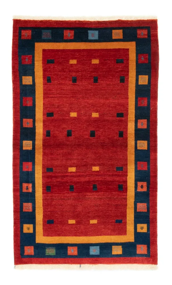 Løper Gabbeh teppe - Loribaft persisk teppe - 175 x 102 cm - rød