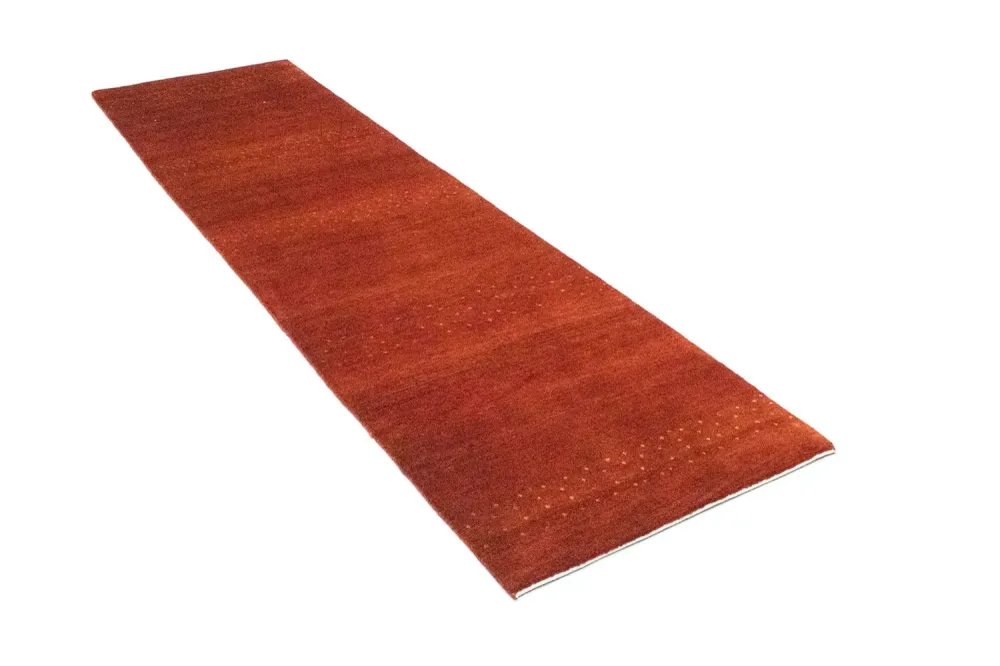 Løper Gabbeh teppe - Loribaft persisk teppe - 266 x 70 cm - rød