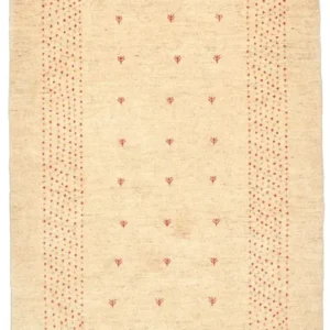 Løper Gabbeh teppe - Loribaft persisk teppe - 197 x 84 cm - natur