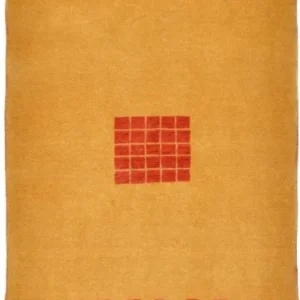 Løper Gabbeh teppe - Loribaft persisk teppe - 241 x 87 cm - sennepsgul