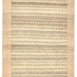 Løper Gabbeh teppe - Loribaft persisk teppe - 297 x 85 cm - sand