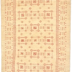Løper Gabbeh teppe - Loribaft persisk teppe - 195 x 85 cm - beige
