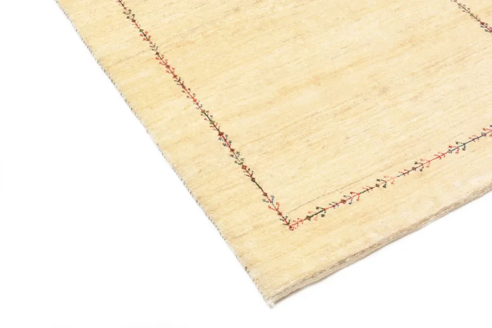 Løper Gabbeh teppe - Loribaft persisk teppe - 199 x 79 cm - natur