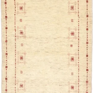 Løper Gabbeh teppe - Loribaft persisk teppe - 202 x 82 cm - natur