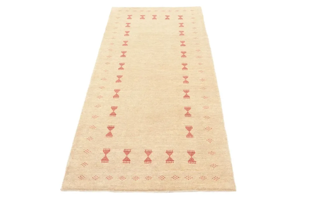 Løper Gabbeh teppe - Loribaft persisk teppe - 201 x 85 cm - beige