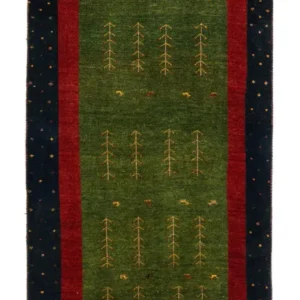 Løper Gabbeh teppe - Loribaft persisk teppe - 203 x 94 cm - flerfarget