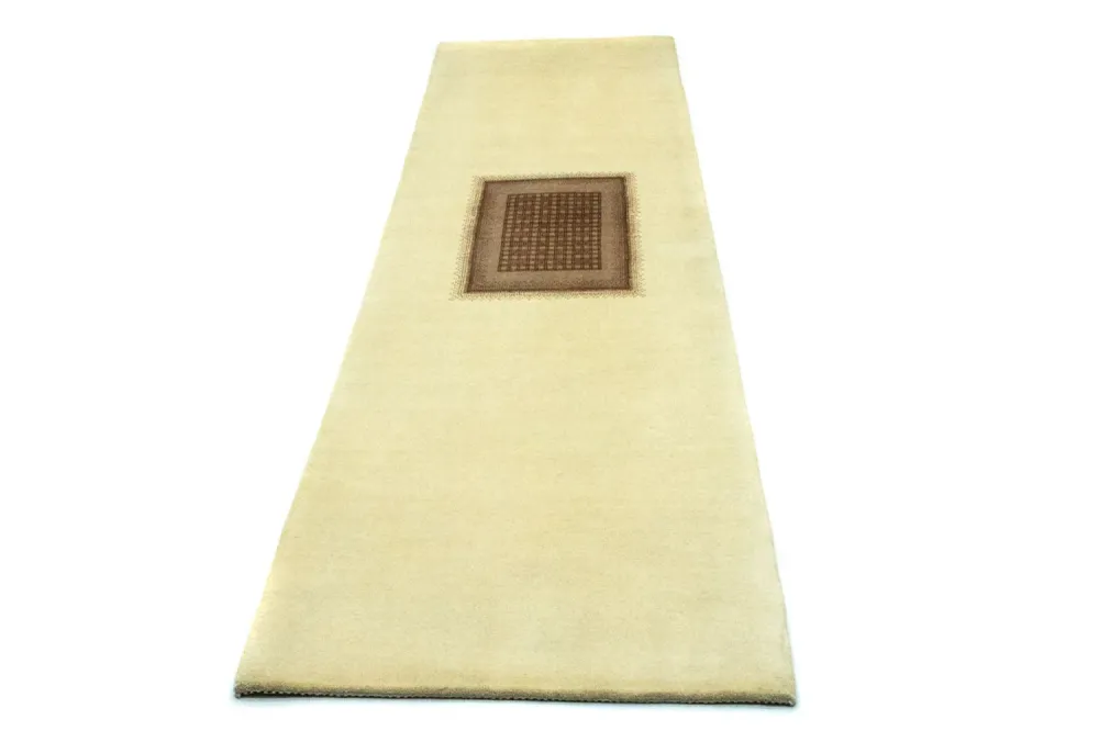 Løper Gabbeh teppe - Loribaft persisk teppe - 271 x 70 cm - beige