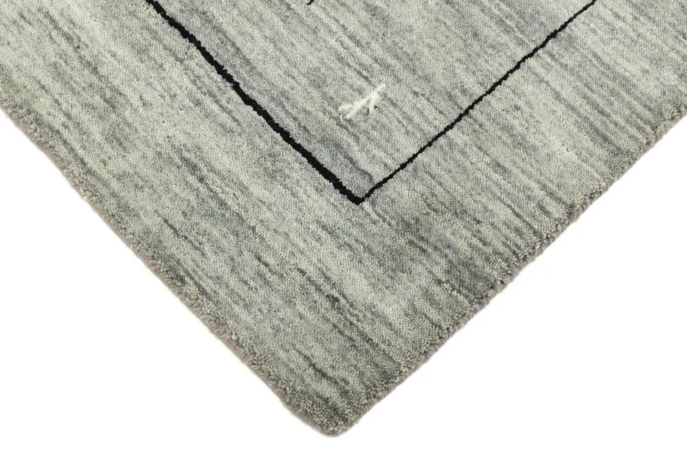 Løper Gabbeh teppe - Loribaft Softy - 203 x 83 cm - grå