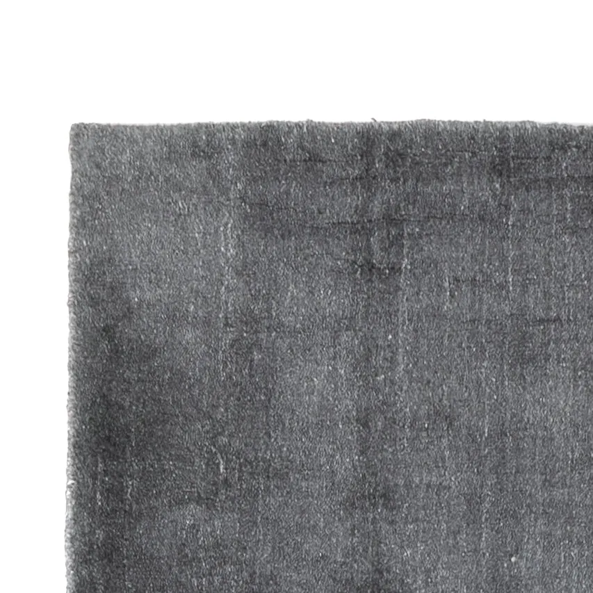 Løper Gabbeh teppe - Loribaft Softy - 300 x 94 cm - antrasitt