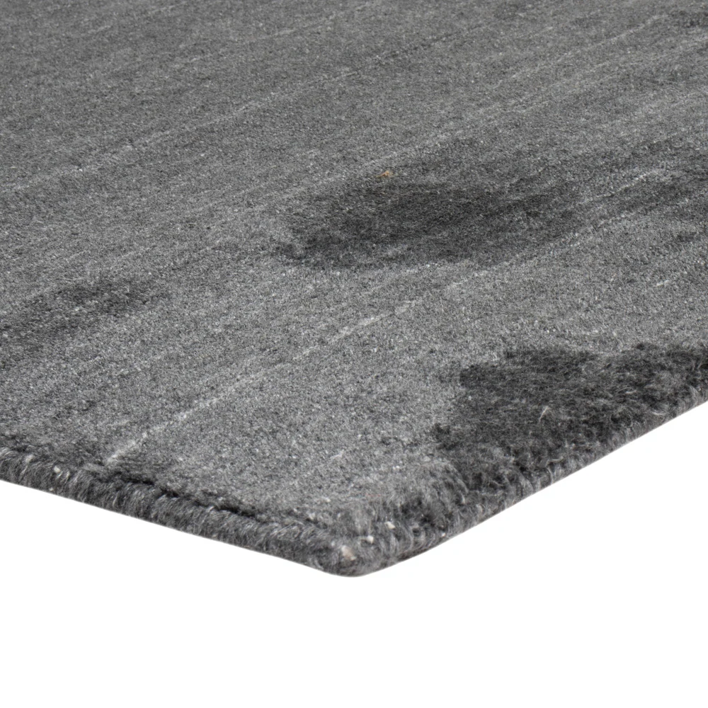 Løper Gabbeh teppe - Loribaft Softy - 300 x 94 cm - antrasitt
