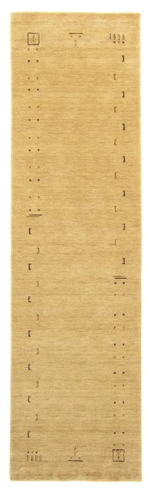 Løper Gabbeh teppe - Softy - 240 x 80 cm - lysebrun