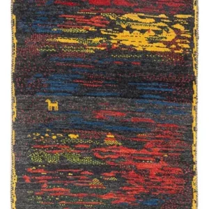 Løper Gabbeh-teppe - persisk - 185 x 68 cm - flerfarget