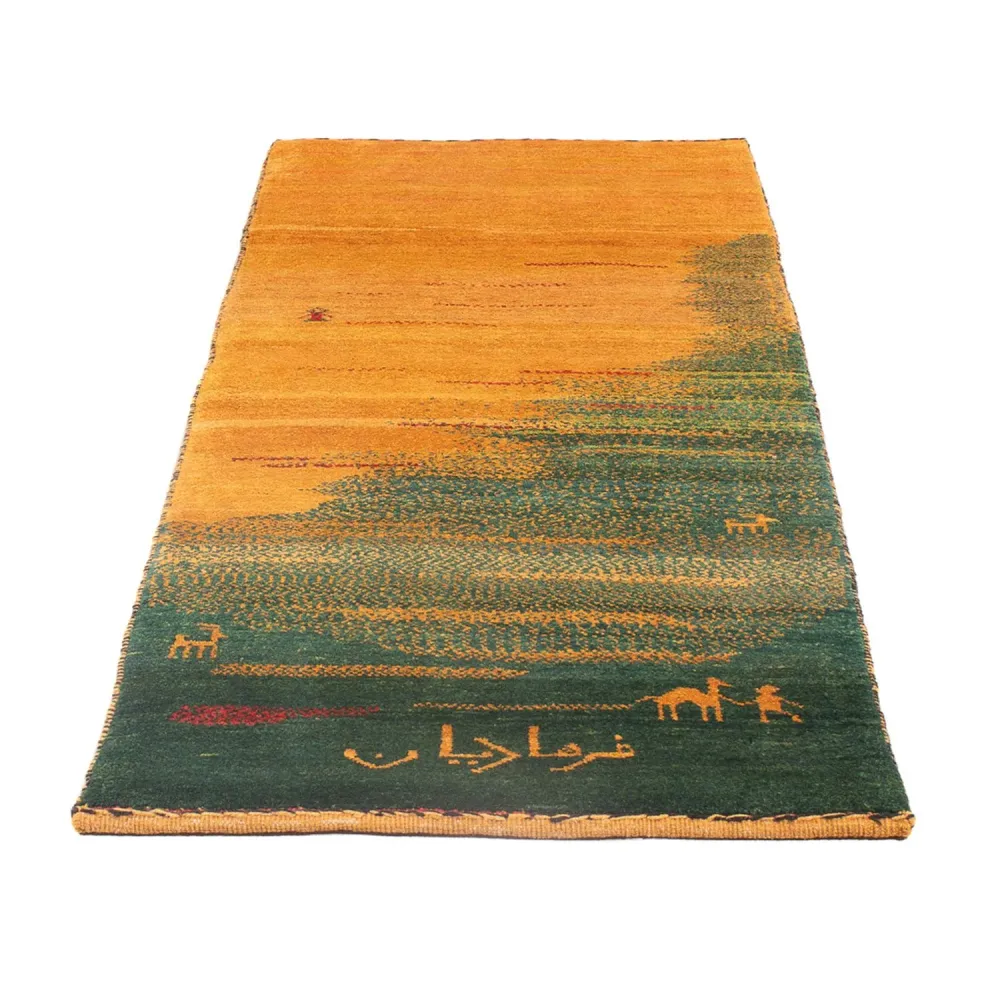 Løper Gabbeh-teppe - persisk - 186 x 71 cm - flerfarget