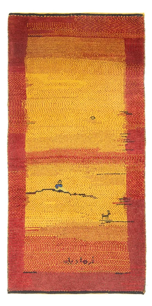 Løper Gabbeh-teppe - persisk - 188 x 88 cm - flerfarget