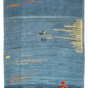 Løper Gabbeh-teppe - persisk - 193 x 90 cm - flerfarget