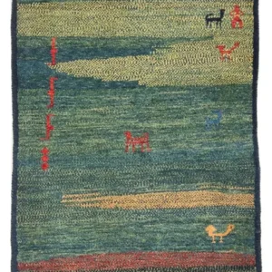 Løper Gabbeh-teppe - persisk - 195 x 87 cm - flerfarget