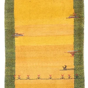 Løper Gabbeh-teppe - persisk - 196 x 83 cm - flerfarget