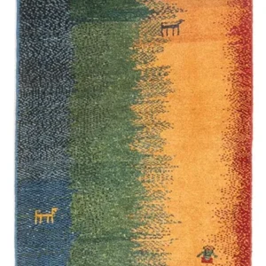 Løper Gabbeh-teppe - persisk - 202 x 68 cm - flerfarget