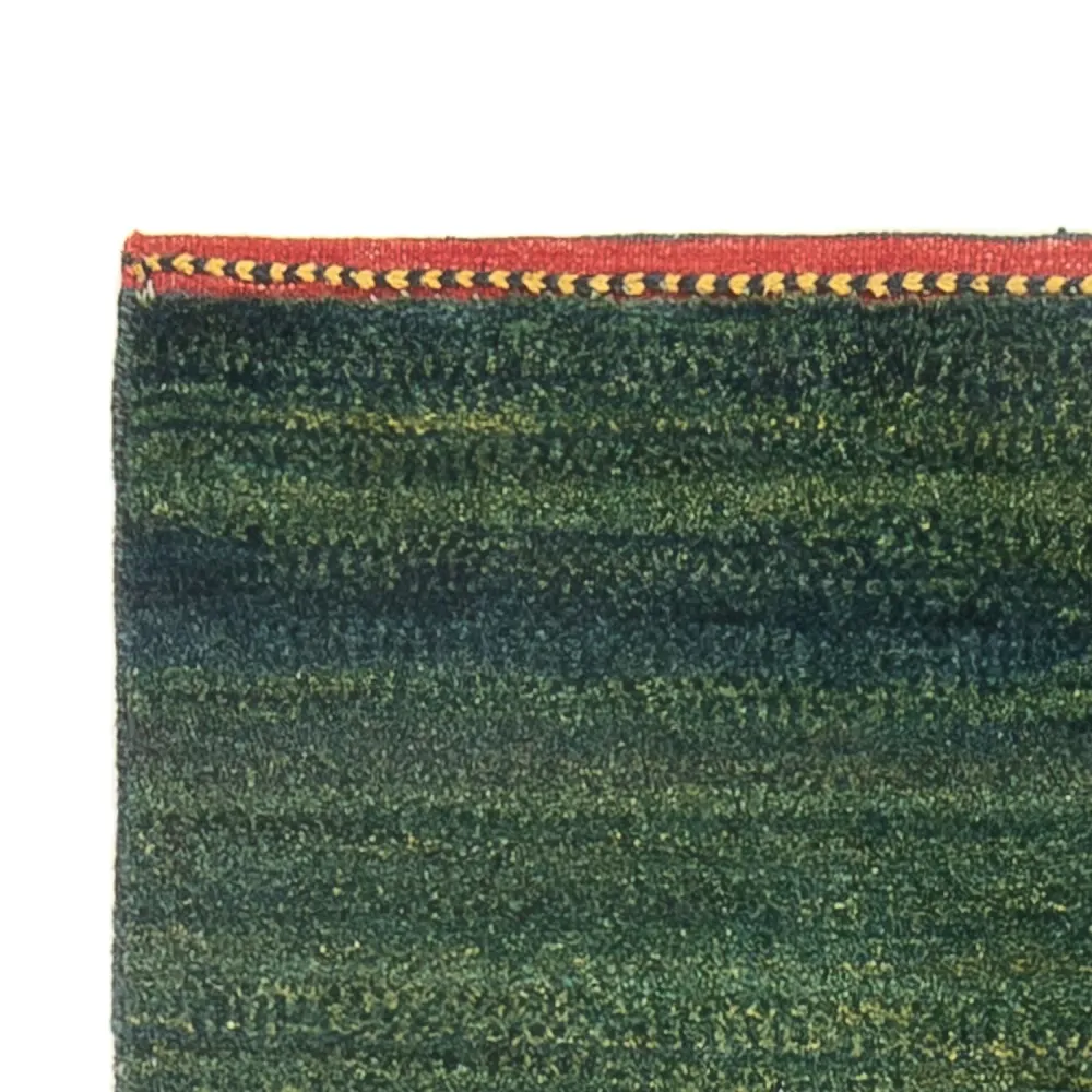 Løper Gabbeh-teppe - persisk - 202 x 78 cm - grønn