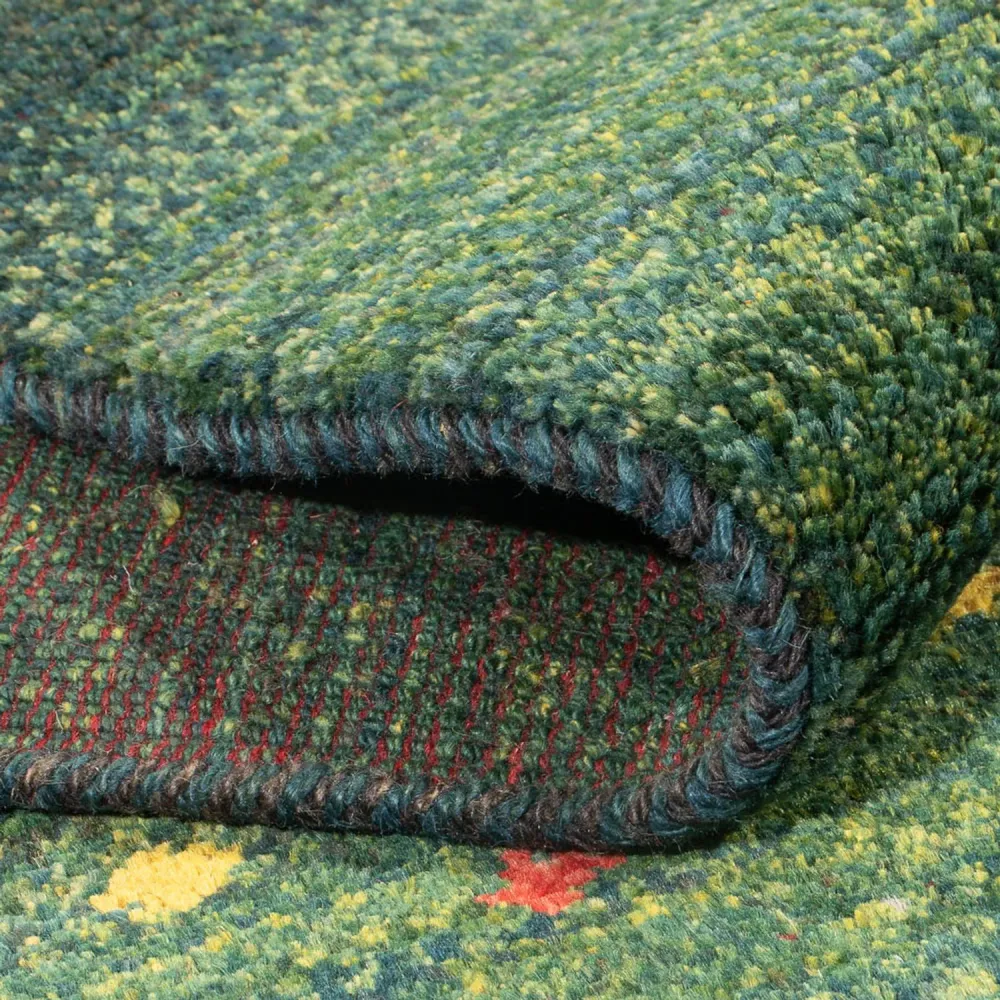 Løper Gabbeh-teppe - persisk - 202 x 78 cm - grønn