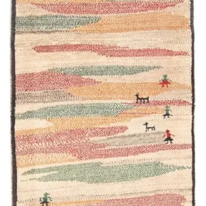 Løper Gabbeh-teppe - persisk - 205 x 78 cm - flerfarget