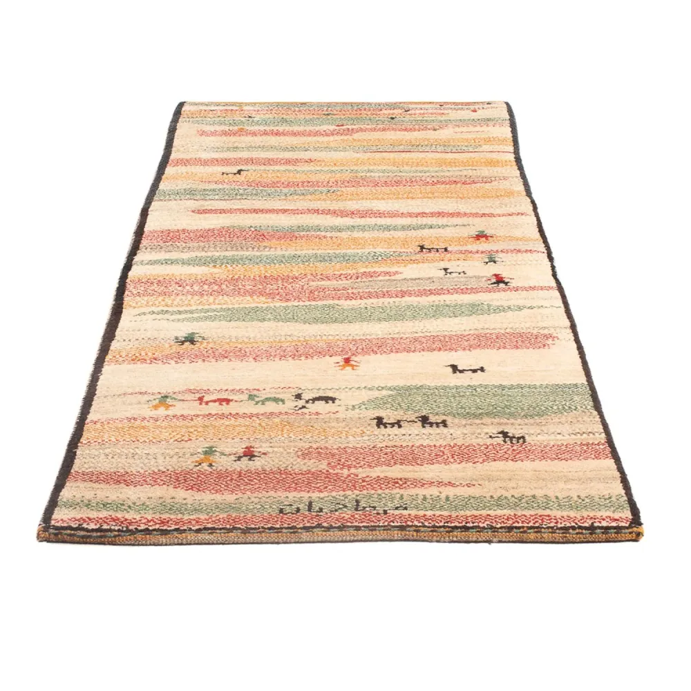 Løper Gabbeh-teppe - persisk - 205 x 78 cm - flerfarget