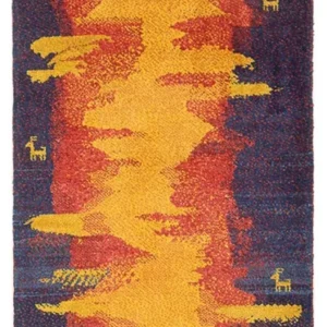 Løper Gabbeh-teppe - persisk - 212 x 80 cm - flerfarget