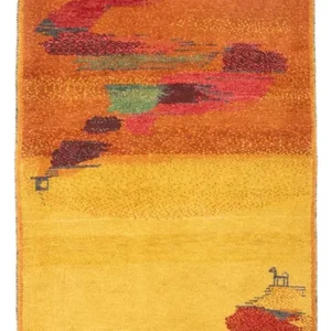 Løper Gabbeh-teppe - persisk - 213 x 85 cm - flerfarget