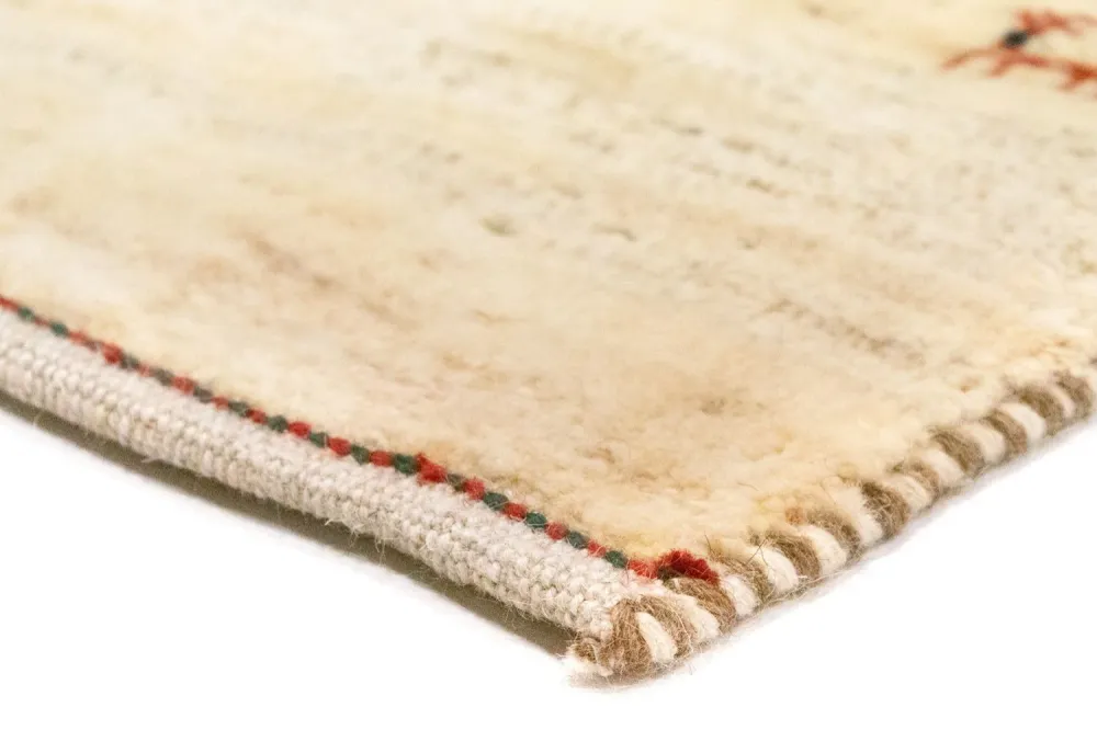 Løper Gabbeh-teppe - persisk - 215 x 75 cm - beige