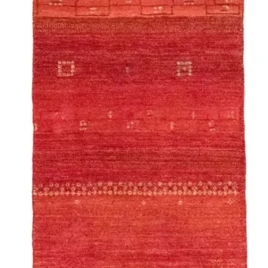 Løper Gabbeh-teppe - persisk - 215 x 75 cm - oransje