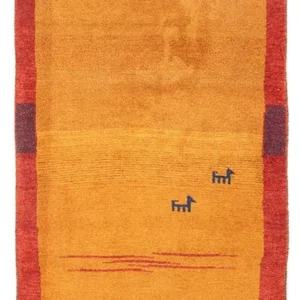 Løper Gabbeh-teppe - persisk - 216 x 82 cm - flerfarget