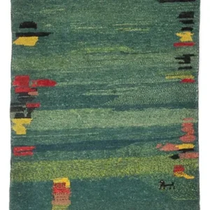 Løper Gabbeh-teppe - persisk - 218 x 87 cm - flerfarget