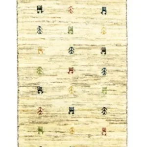 Løper Gabbeh-teppe - persisk - 219 x 75 cm - beige