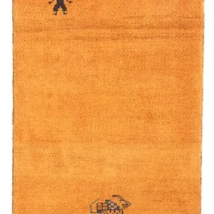 Løper Gabbeh-teppe - persisk - 220 x 74 cm - oransje
