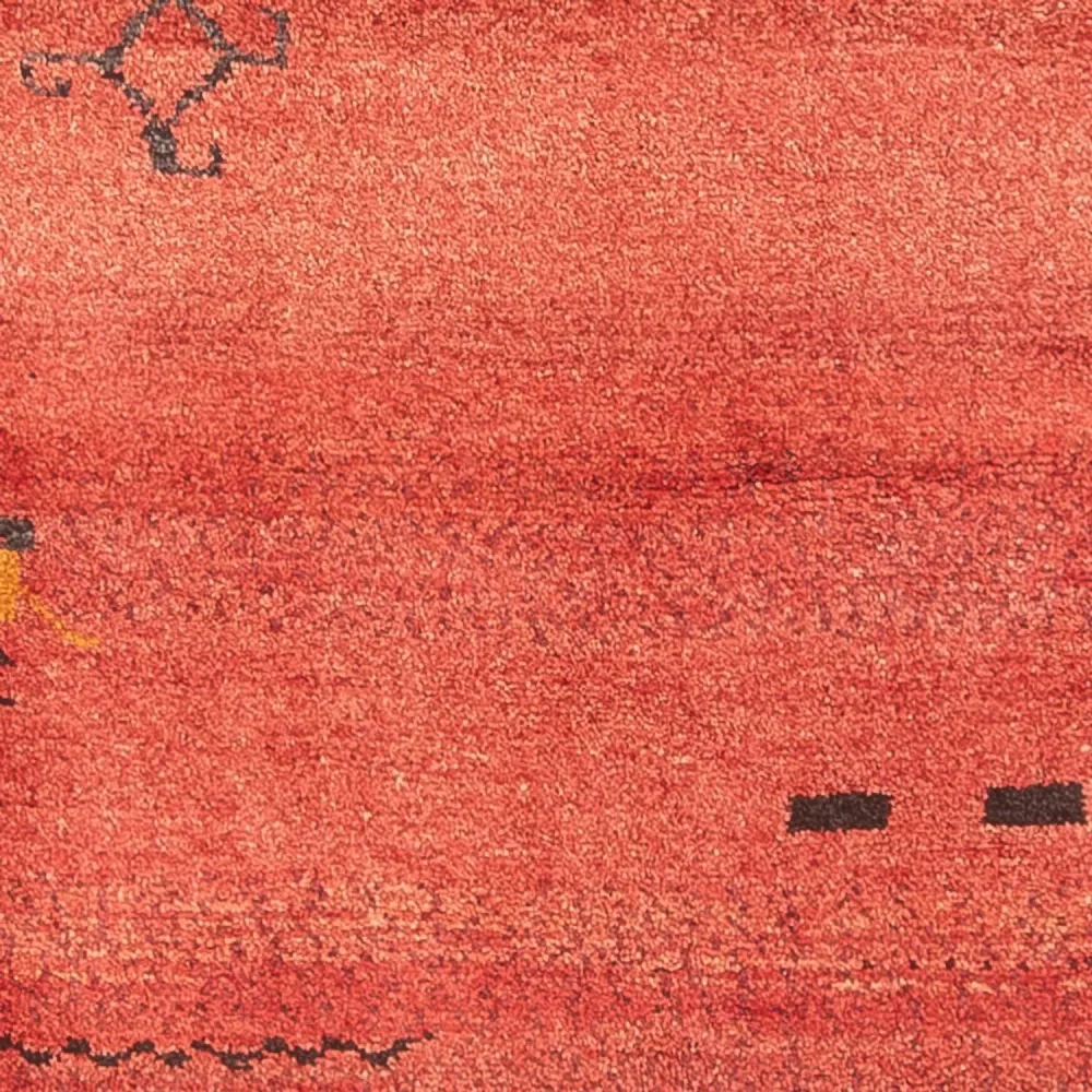 Løper Gabbeh-teppe - persisk - 225 x 83 cm - lys rød