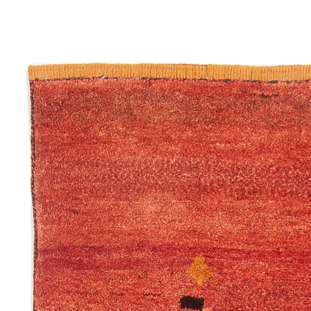 Løper Gabbeh-teppe - persisk - 225 x 83 cm - lys rød