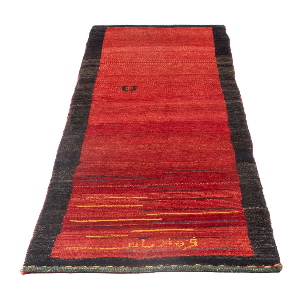 Løper Gabbeh-teppe - persisk - 228 x 70 cm - flerfarget