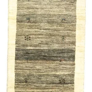 Løper Gabbeh-teppe - persisk - 229 x 82 cm - grå