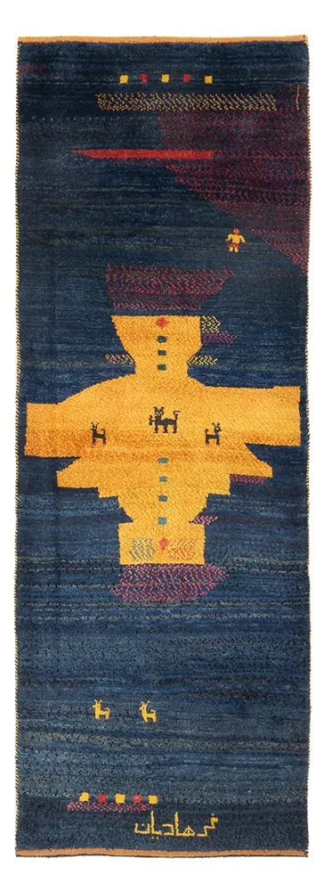 Løper Gabbeh-teppe - persisk - 230 x 85 cm - flerfarget