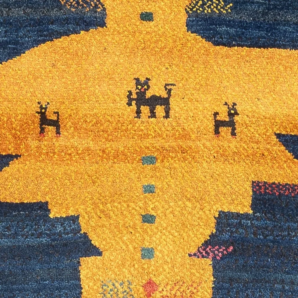 Løper Gabbeh-teppe - persisk - 230 x 85 cm - flerfarget