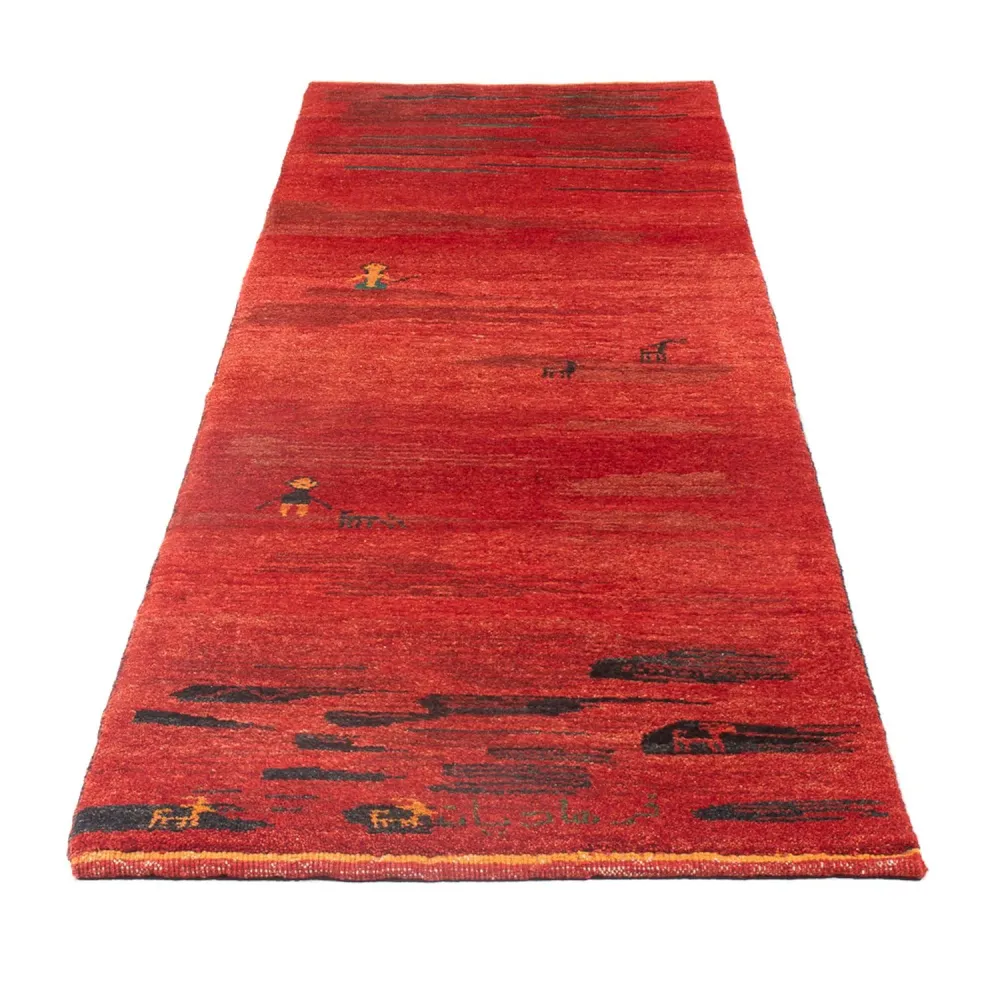 Løper Gabbeh-teppe - persisk - 236 x 73 cm - flerfarget