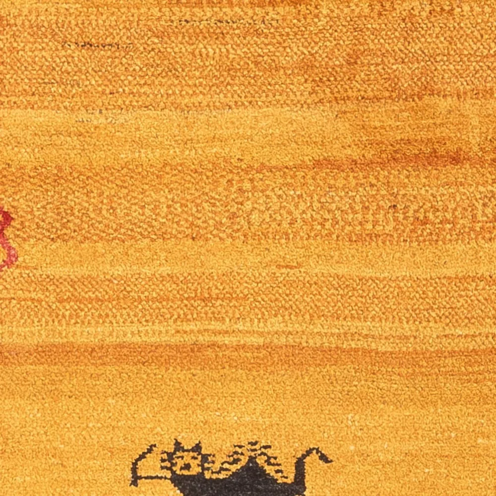 Løper Gabbeh-teppe - persisk - 236 x 85 cm - oransje