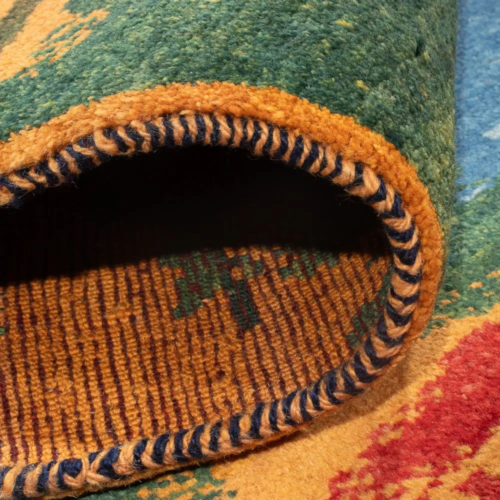 Løper Gabbeh-teppe - persisk - 242 x 78 cm - flerfarget