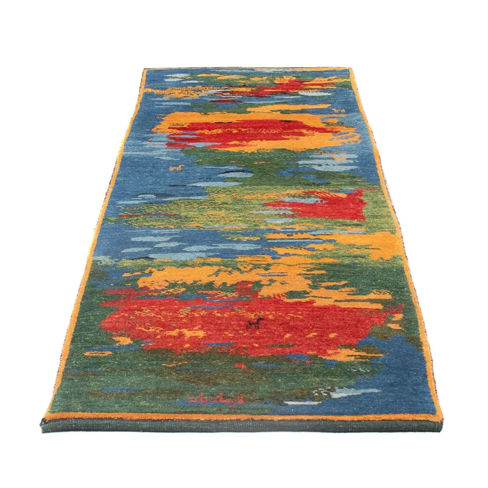 Løper Gabbeh-teppe - persisk - 242 x 78 cm - flerfarget