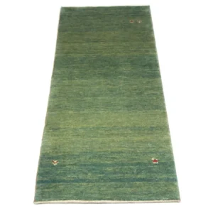 Løper Gabbeh-teppe - persisk - 247 x 90 cm - grønn