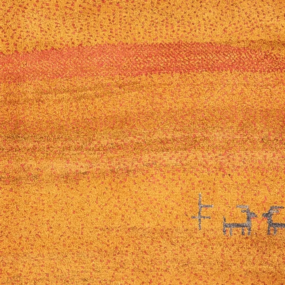Løper Gabbeh-teppe - persisk - 258 x 85 cm - oransje