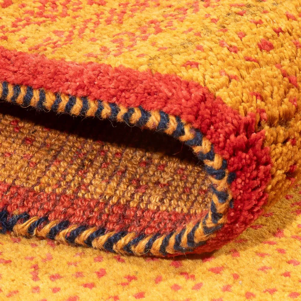 Løper Gabbeh-teppe - persisk - 258 x 85 cm - oransje