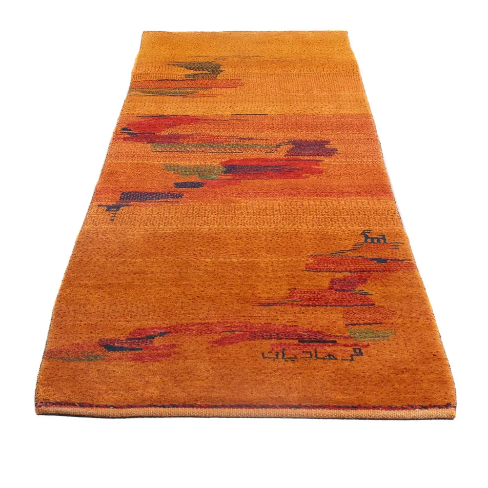 Løper Gabbeh-teppe - persisk - 285 x 83 cm - flerfarget