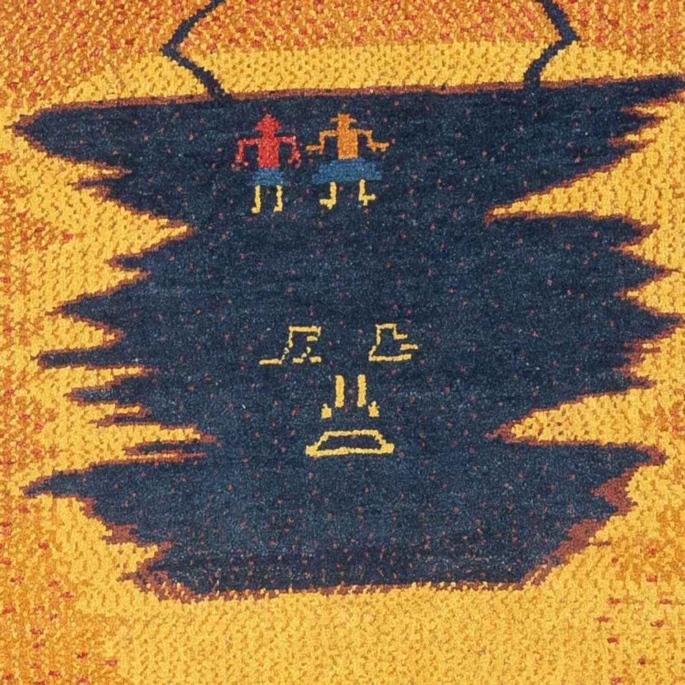 Løper Gabbeh-teppe - persisk - 293 x 87 cm - flerfarget
