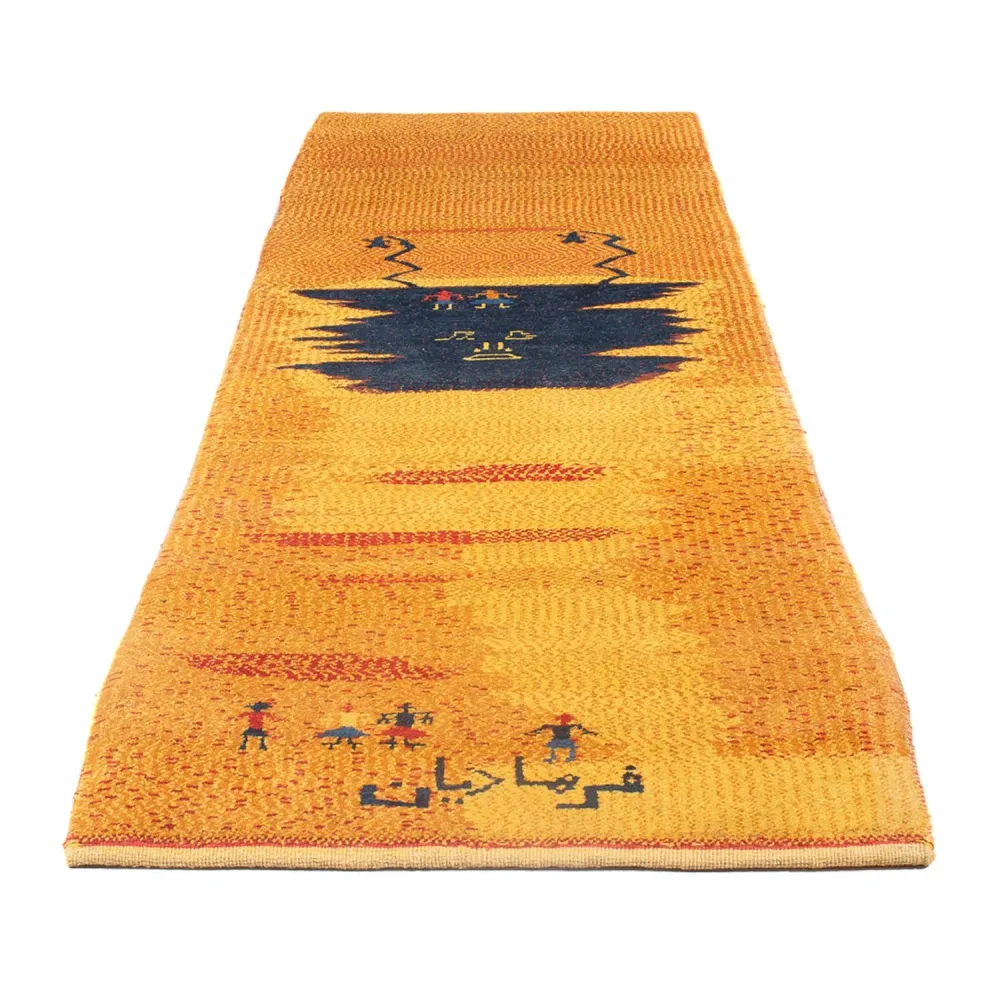 Løper Gabbeh-teppe - persisk - 293 x 87 cm - flerfarget